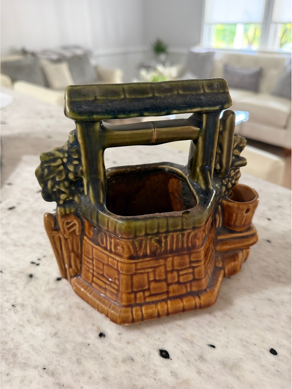 Vintage McCoy Pottery Wishing Well Planter USA